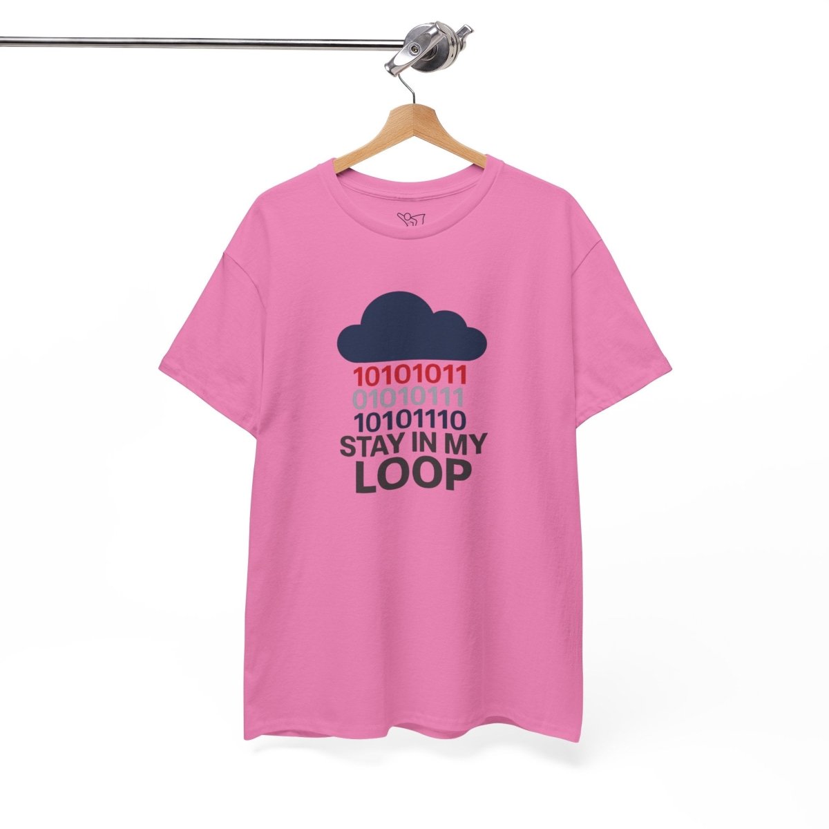 "Stay in My Loop T-Shirt" Tech Humor Shirt, Gift for Coders, Casual Everyday Wear, Cloud Design CW - 1 Blue - AI Tee Hero