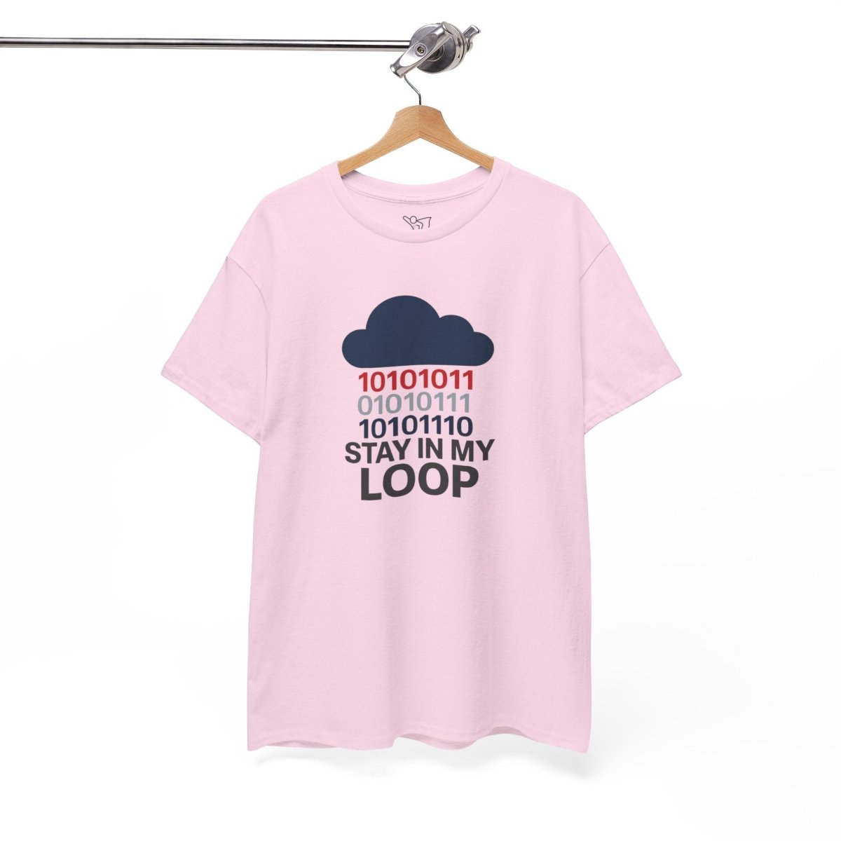 "Stay in My Loop T-Shirt" Tech Humor Shirt, Gift for Coders, Casual Everyday Wear, Cloud Design CW - 1 Blue - AI Tee Hero