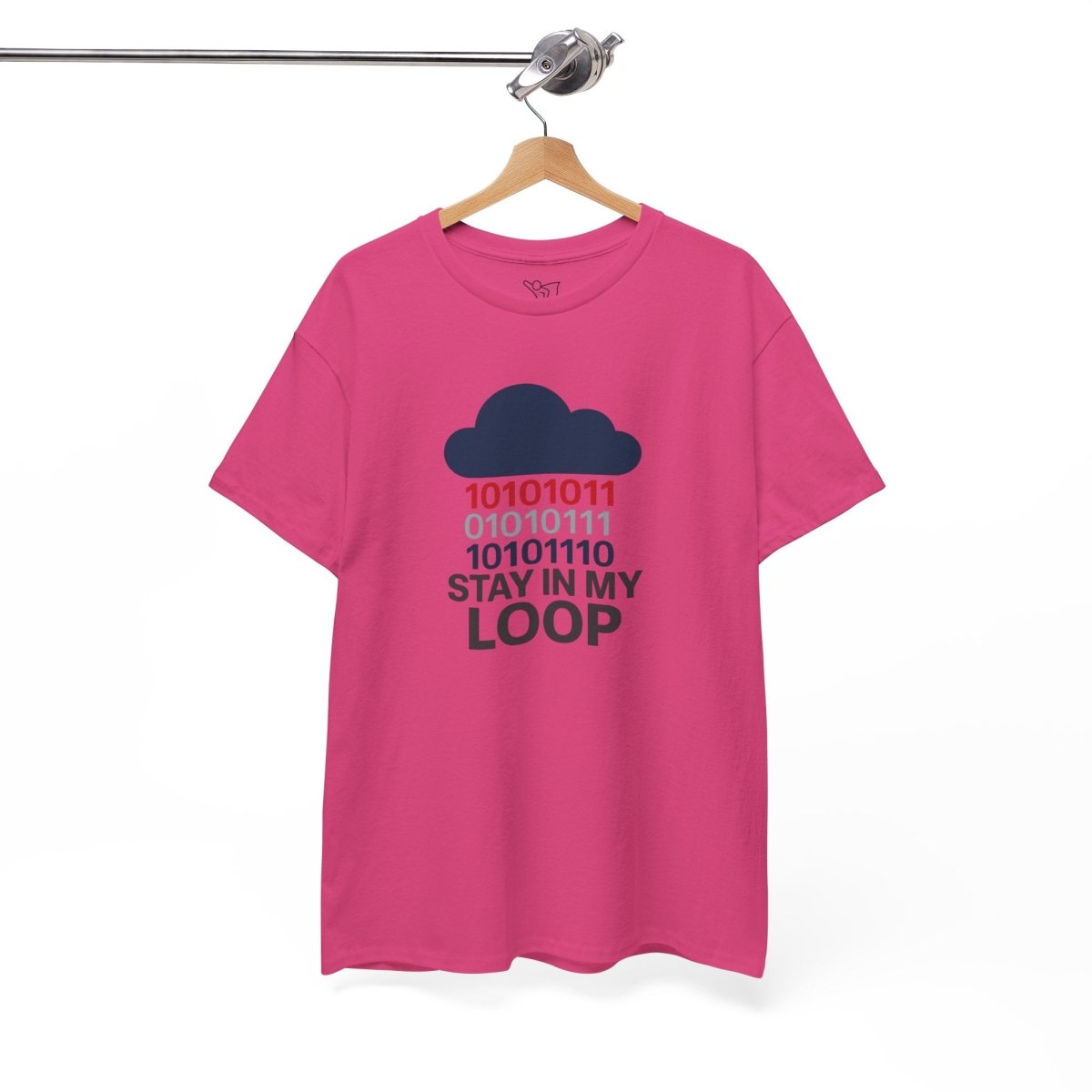 "Stay in My Loop T-Shirt" Tech Humor Shirt, Gift for Coders, Casual Everyday Wear, Cloud Design CW - 1 Blue - AI Tee Hero