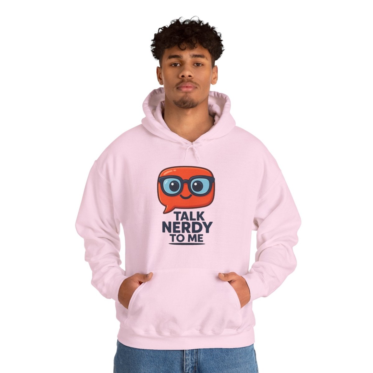 "Talk Nerdy To Me" Funny Hoodie for Geeky Friends, Gift for Gamers, Trendy Sweatshirt, Hoodie for Nerds - AI Tee Hero