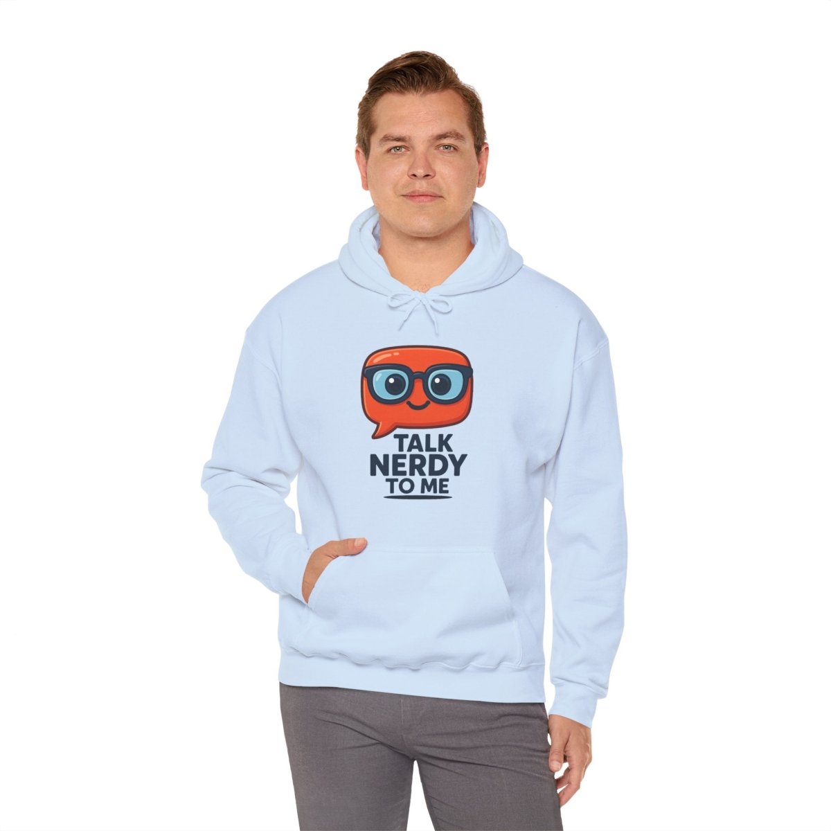 "Talk Nerdy To Me" Funny Hoodie for Geeky Friends, Gift for Gamers, Trendy Sweatshirt, Hoodie for Nerds - AI Tee Hero