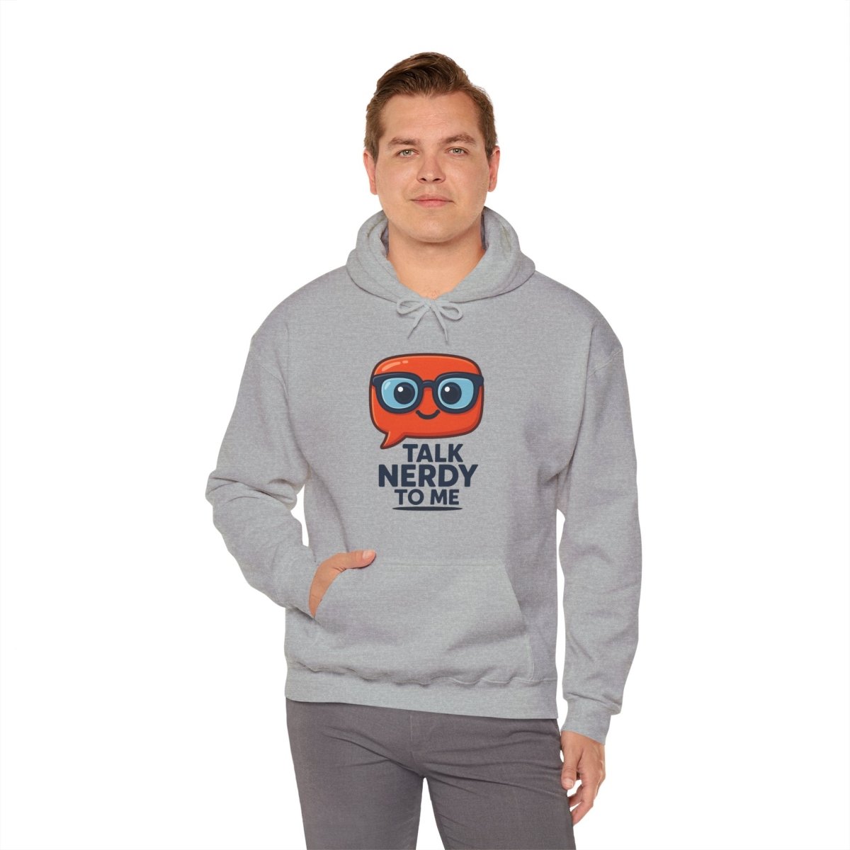 "Talk Nerdy To Me" Funny Hoodie for Geeky Friends, Gift for Gamers, Trendy Sweatshirt, Hoodie for Nerds - AI Tee Hero