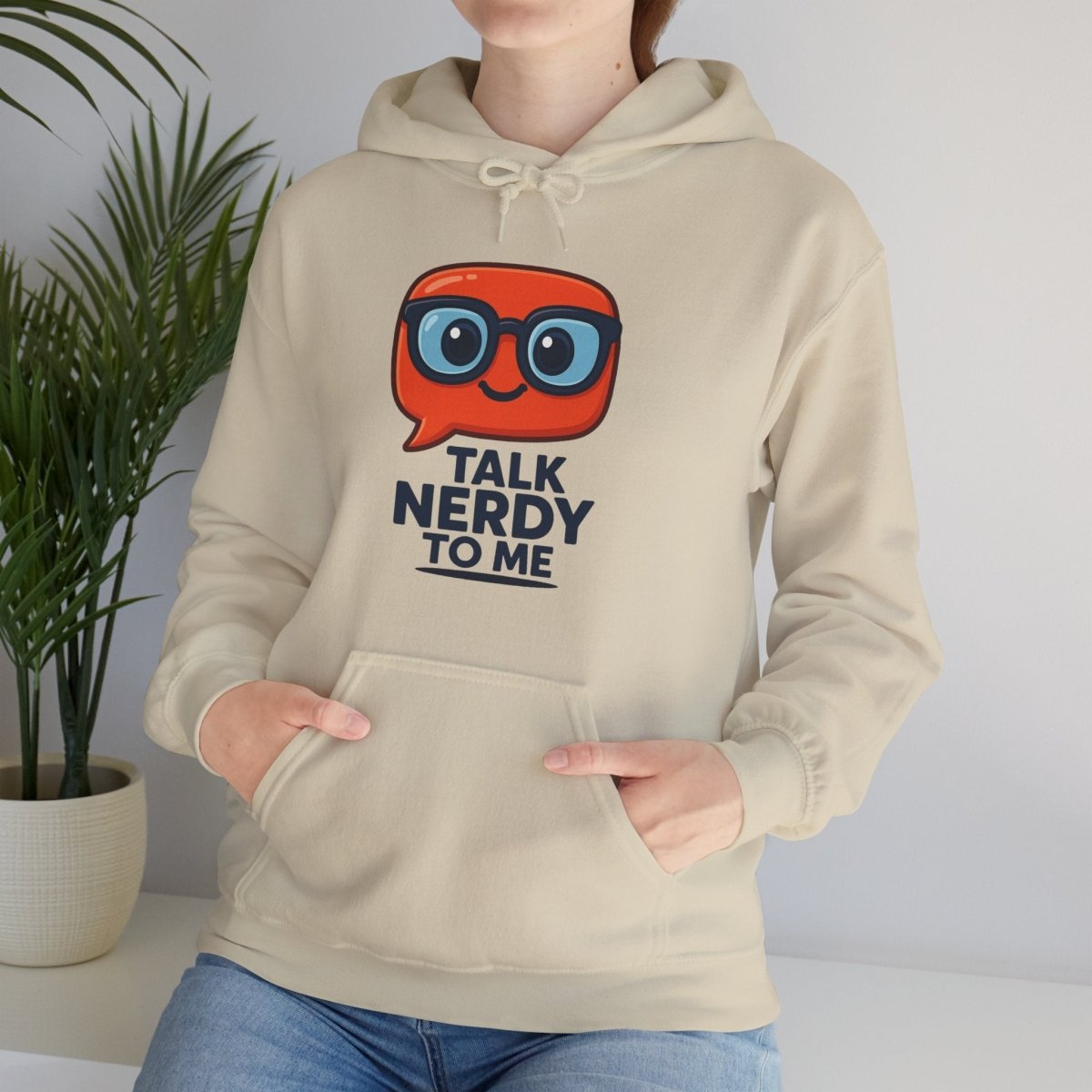 "Talk Nerdy To Me" Funny Hoodie for Geeky Friends, Gift for Gamers, Trendy Sweatshirt, Hoodie for Nerds - AI Tee Hero