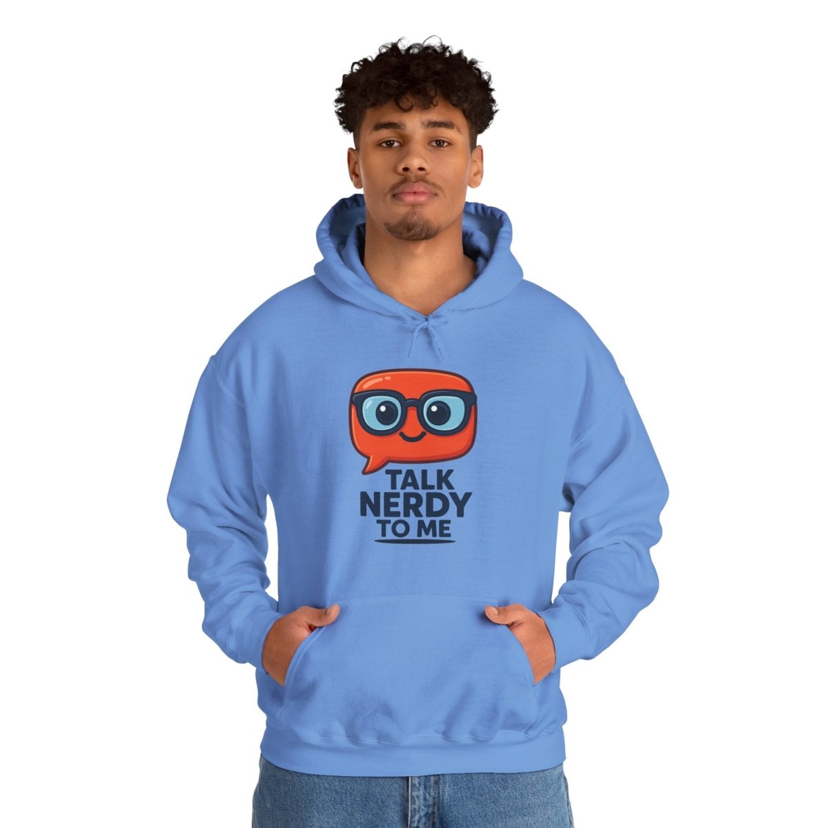 "Talk Nerdy To Me" Funny Hoodie for Geeky Friends, Gift for Gamers, Trendy Sweatshirt, Hoodie for Nerds - AI Tee Hero