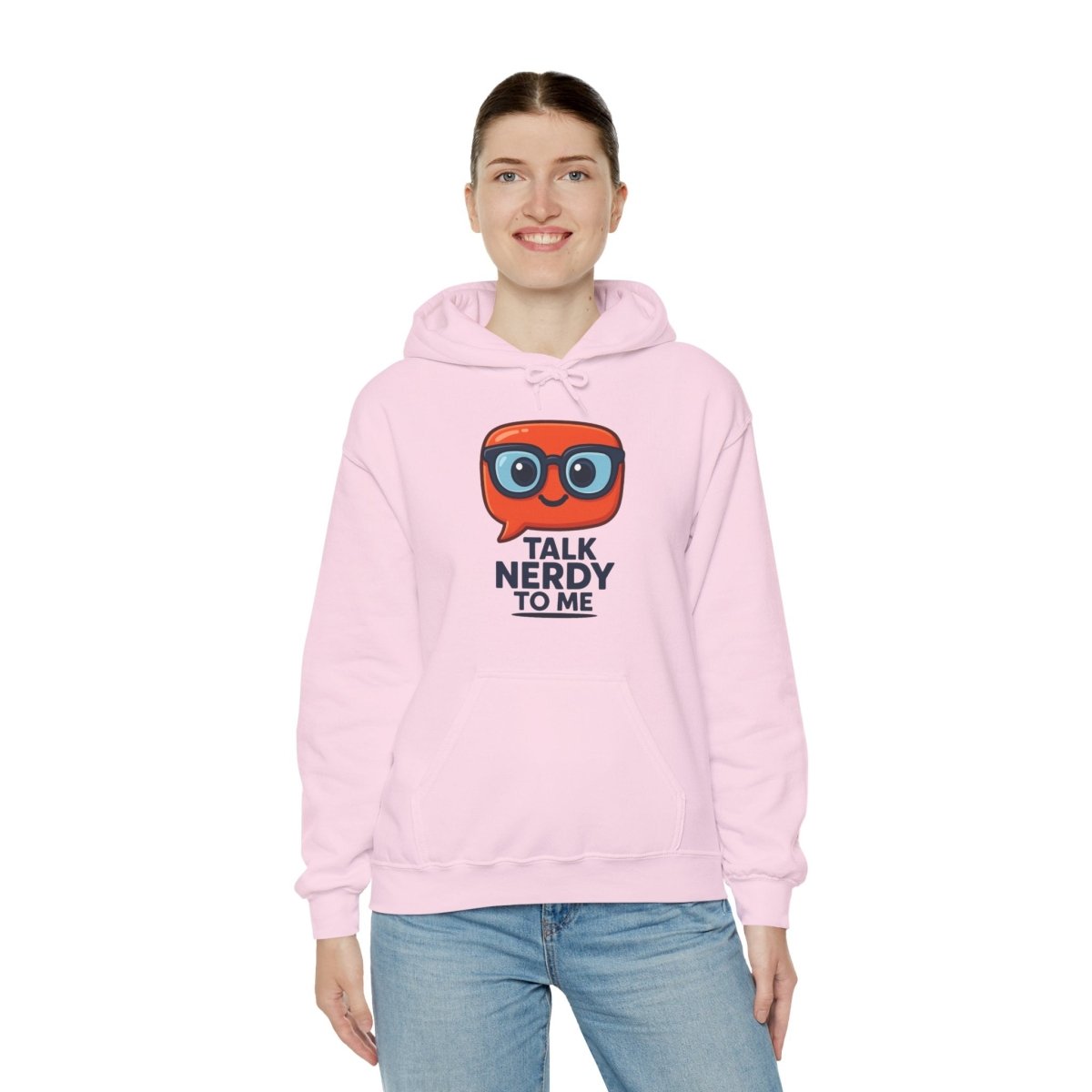 "Talk Nerdy To Me" Funny Hoodie for Geeky Friends, Gift for Gamers, Trendy Sweatshirt, Hoodie for Nerds - AI Tee Hero