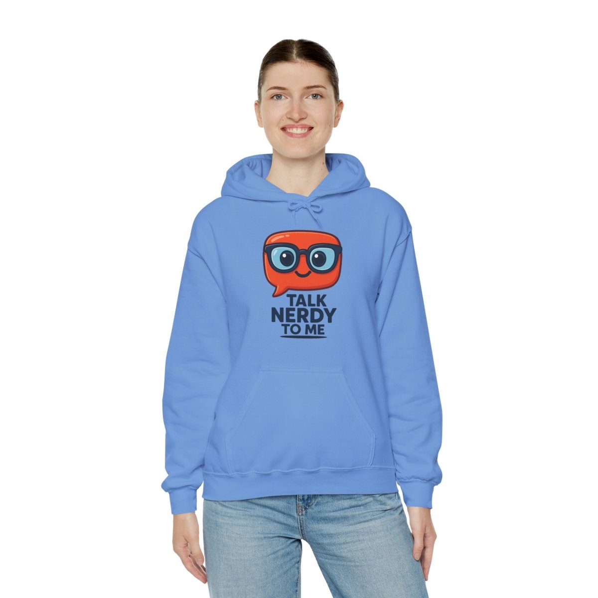 "Talk Nerdy To Me" Funny Hoodie for Geeky Friends, Gift for Gamers, Trendy Sweatshirt, Hoodie for Nerds - AI Tee Hero