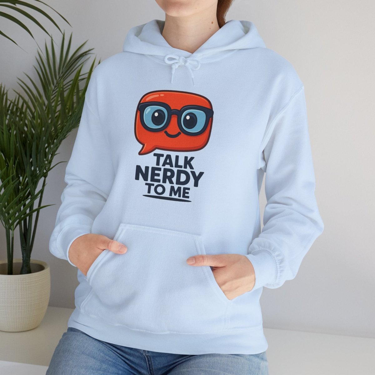 "Talk Nerdy To Me" Funny Hoodie for Geeky Friends, Gift for Gamers, Trendy Sweatshirt, Hoodie for Nerds - AI Tee Hero