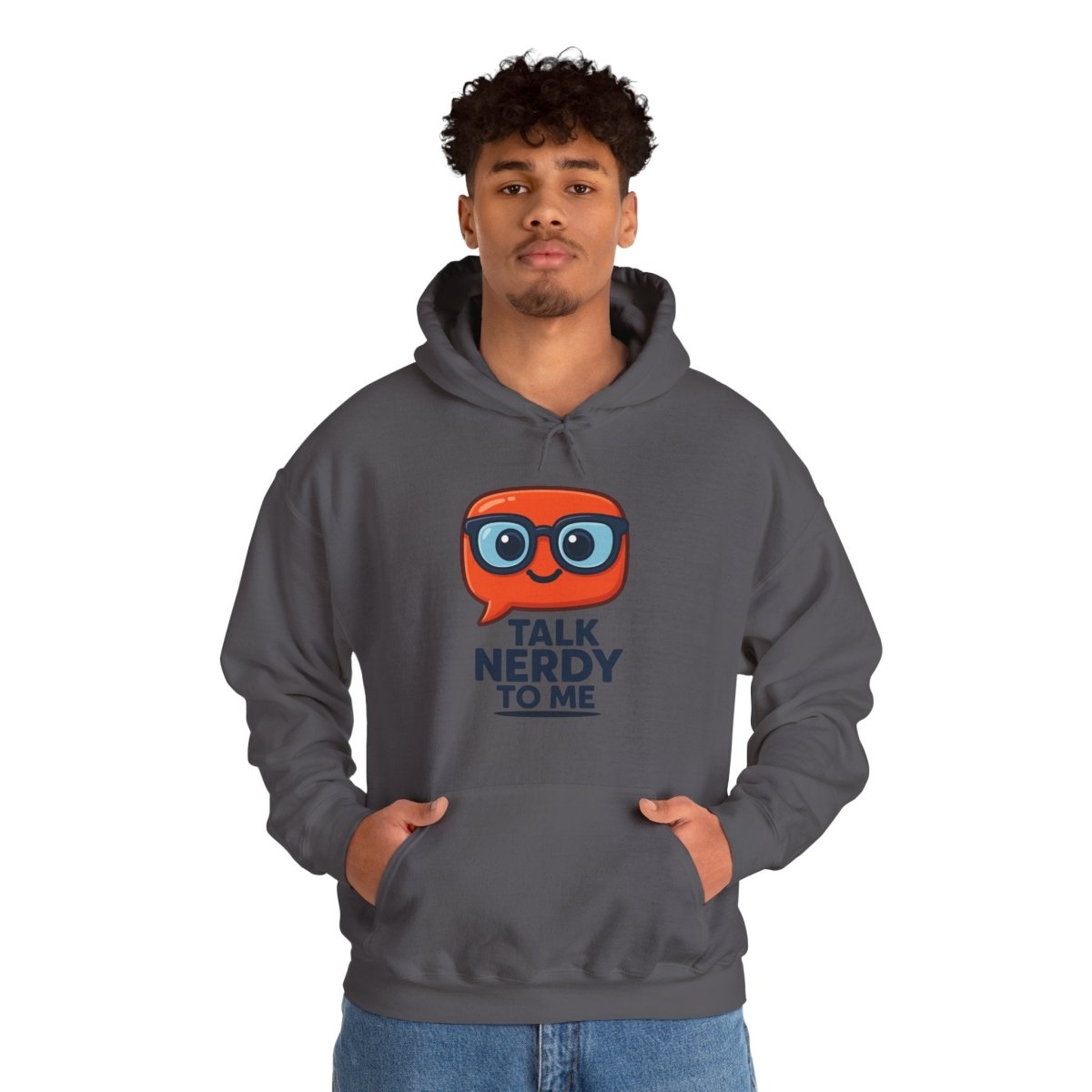"Talk Nerdy To Me" Funny Hoodie for Geeky Friends, Gift for Gamers, Trendy Sweatshirt, Hoodie for Nerds - AI Tee Hero