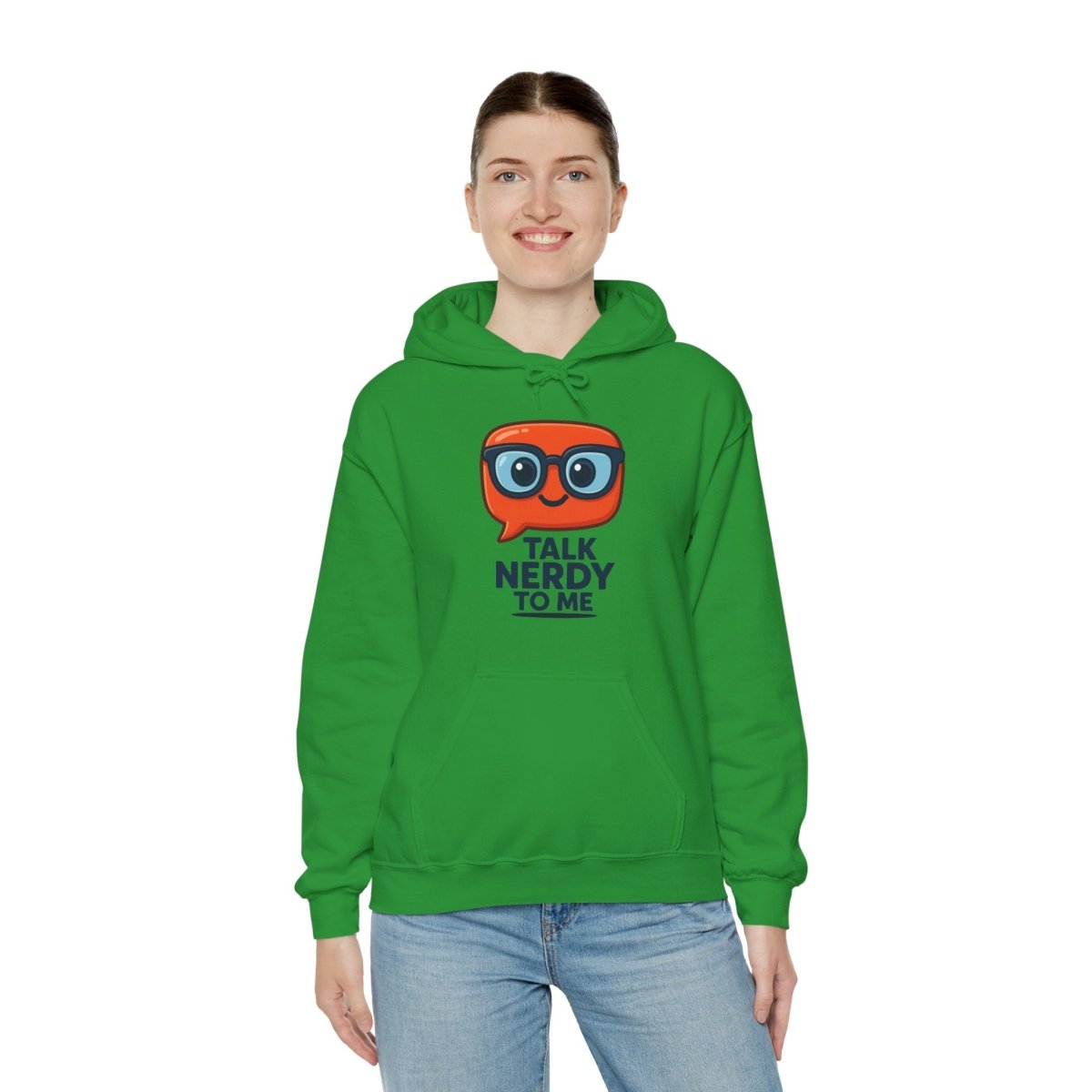 "Talk Nerdy To Me" Funny Hoodie for Geeky Friends, Gift for Gamers, Trendy Sweatshirt, Hoodie for Nerds - AI Tee Hero