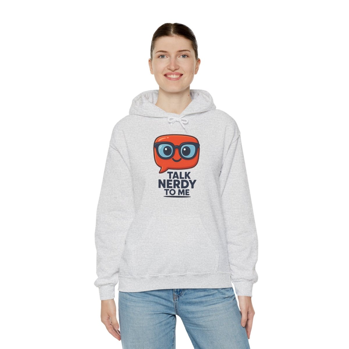 "Talk Nerdy To Me" Funny Hoodie for Geeky Friends, Gift for Gamers, Trendy Sweatshirt, Hoodie for Nerds - AI Tee Hero