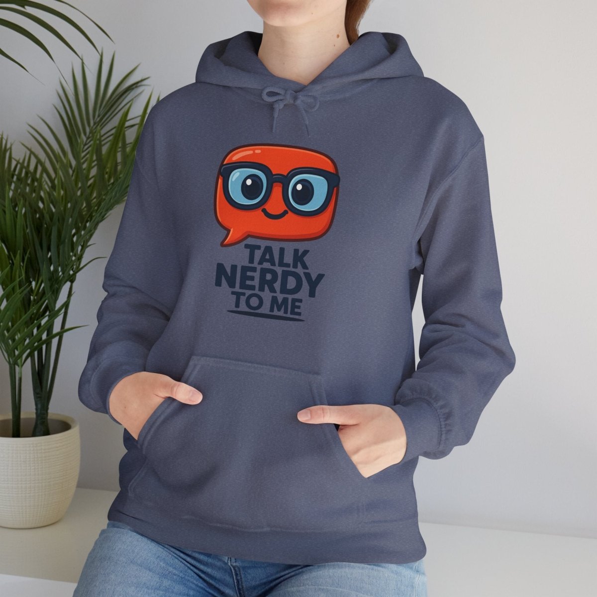 "Talk Nerdy To Me" Funny Hoodie for Geeky Friends, Gift for Gamers, Trendy Sweatshirt, Hoodie for Nerds - AI Tee Hero