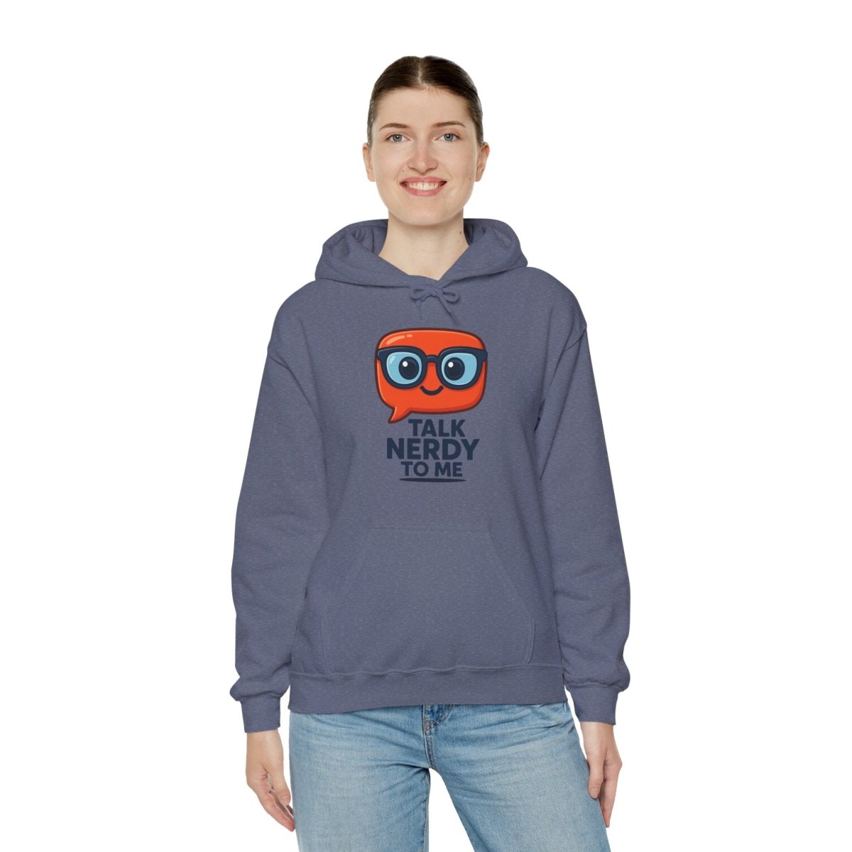 "Talk Nerdy To Me" Funny Hoodie for Geeky Friends, Gift for Gamers, Trendy Sweatshirt, Hoodie for Nerds - AI Tee Hero
