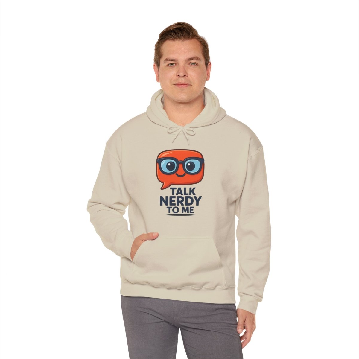 "Talk Nerdy To Me" Funny Hoodie for Geeky Friends, Gift for Gamers, Trendy Sweatshirt, Hoodie for Nerds - AI Tee Hero