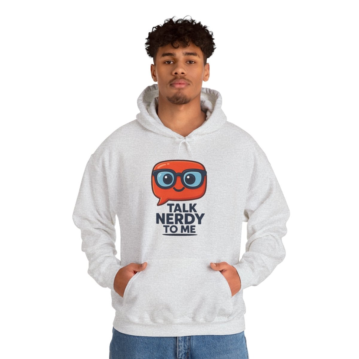 "Talk Nerdy To Me" Funny Hoodie for Geeky Friends, Gift for Gamers, Trendy Sweatshirt, Hoodie for Nerds - AI Tee Hero