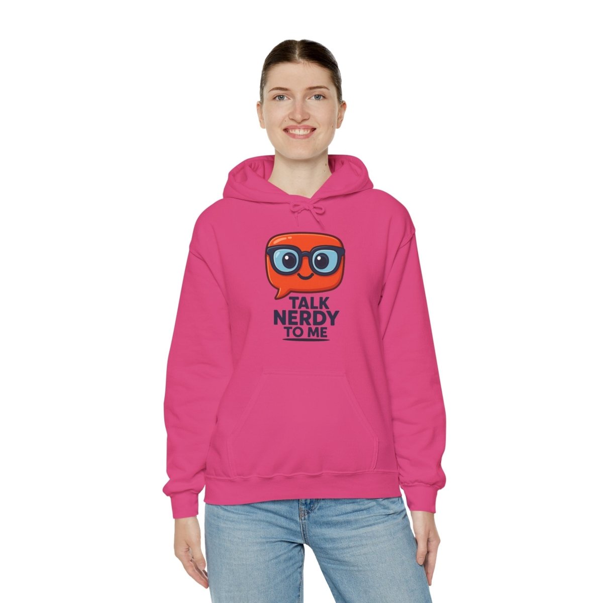 "Talk Nerdy To Me" Funny Hoodie for Geeky Friends, Gift for Gamers, Trendy Sweatshirt, Hoodie for Nerds - AI Tee Hero
