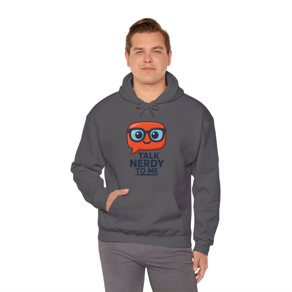 "Talk Nerdy To Me" Funny Hoodie for Geeky Friends, Gift for Gamers, Trendy Sweatshirt, Hoodie for Nerds - AI Tee Hero