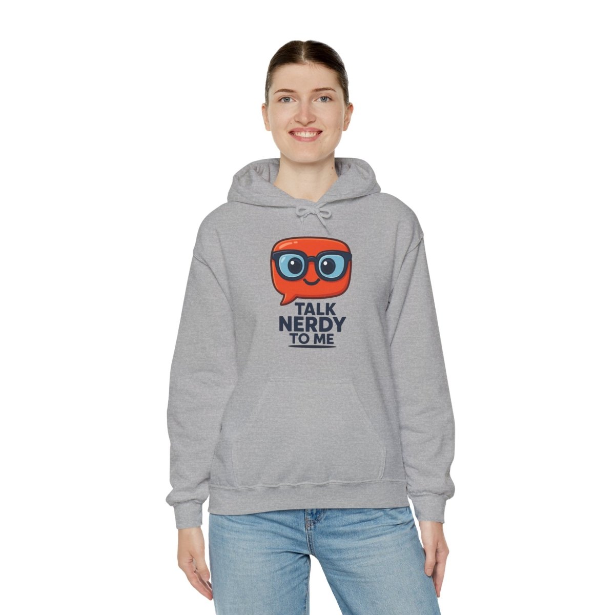 "Talk Nerdy To Me" Funny Hoodie for Geeky Friends, Gift for Gamers, Trendy Sweatshirt, Hoodie for Nerds - AI Tee Hero