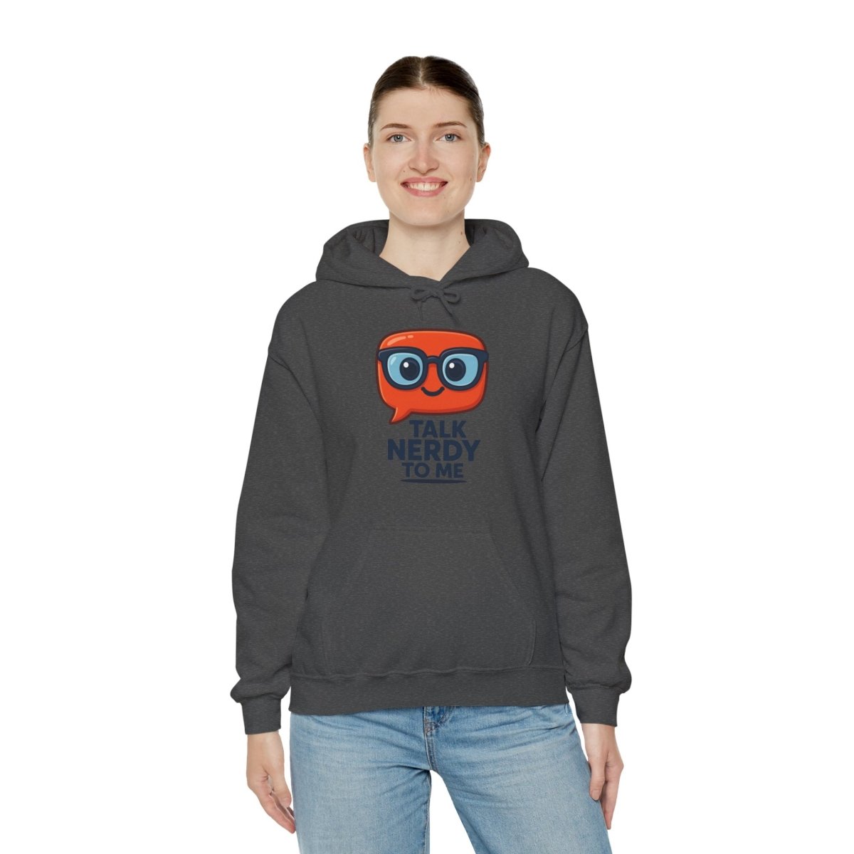 "Talk Nerdy To Me" Funny Hoodie for Geeky Friends, Gift for Gamers, Trendy Sweatshirt, Hoodie for Nerds - AI Tee Hero