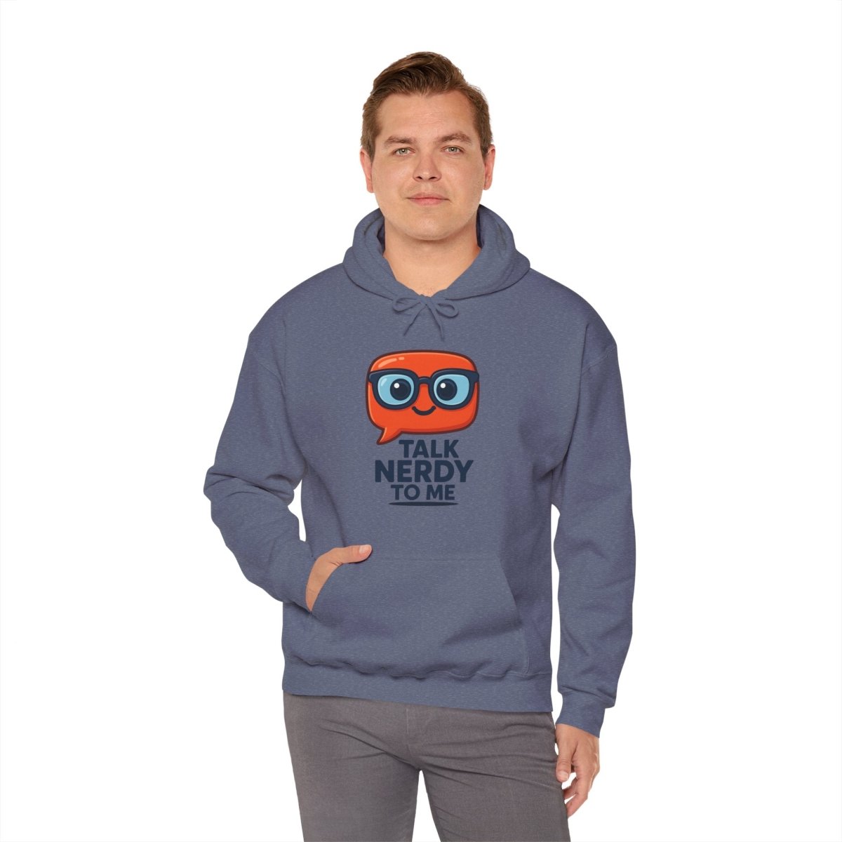 "Talk Nerdy To Me" Funny Hoodie for Geeky Friends, Gift for Gamers, Trendy Sweatshirt, Hoodie for Nerds - AI Tee Hero