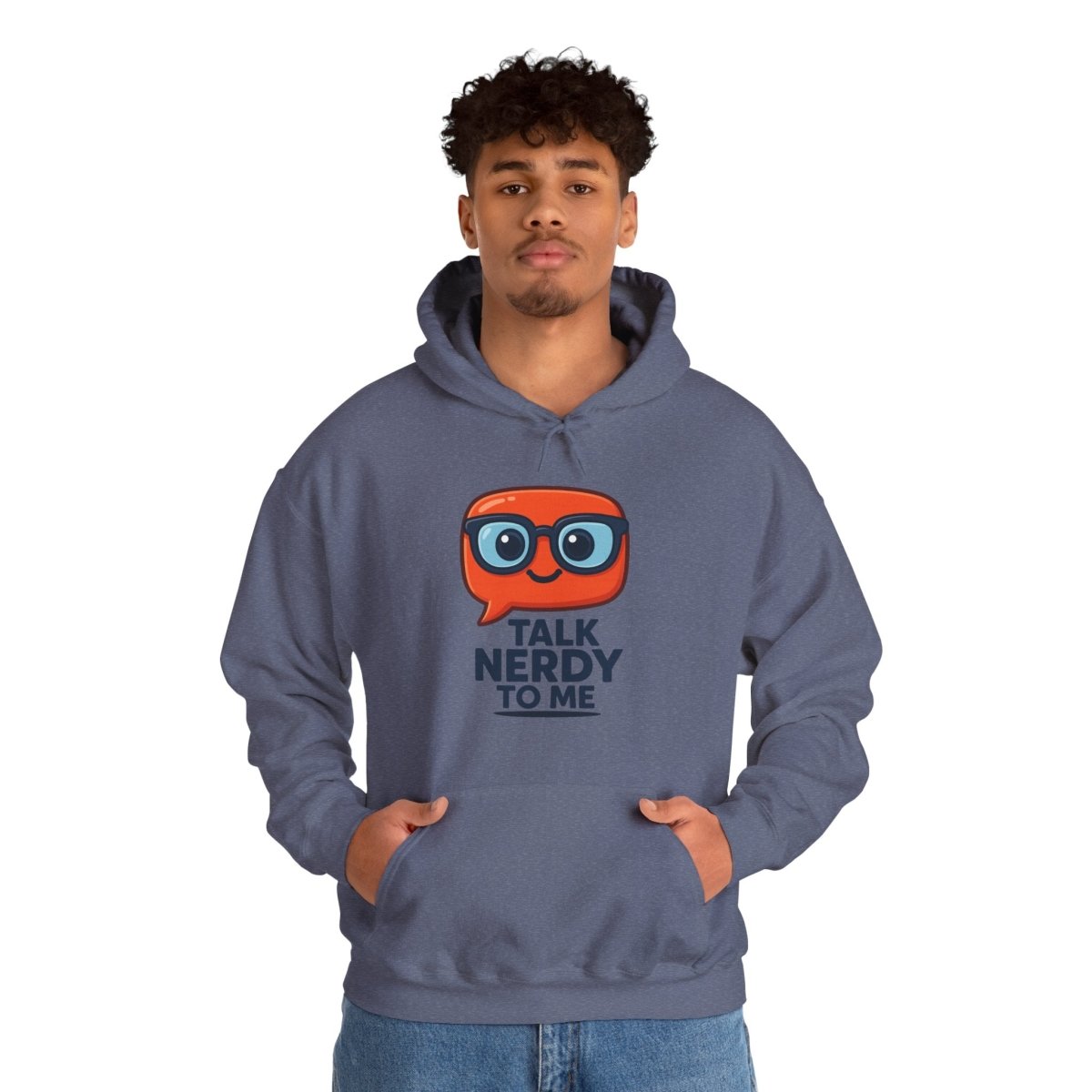"Talk Nerdy To Me" Funny Hoodie for Geeky Friends, Gift for Gamers, Trendy Sweatshirt, Hoodie for Nerds - AI Tee Hero