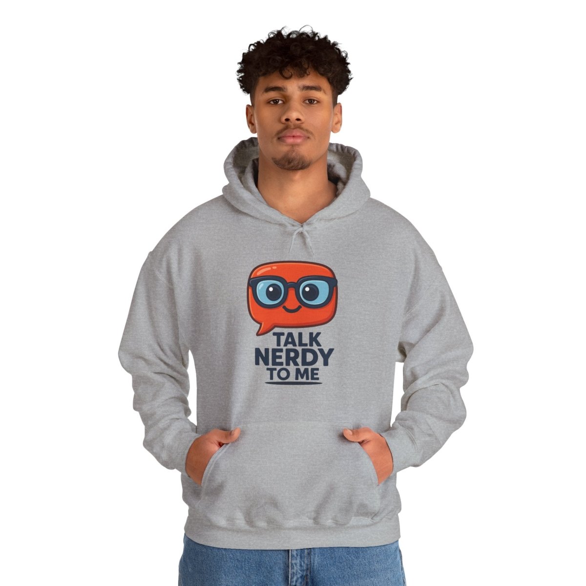 "Talk Nerdy To Me" Funny Hoodie for Geeky Friends, Gift for Gamers, Trendy Sweatshirt, Hoodie for Nerds - AI Tee Hero
