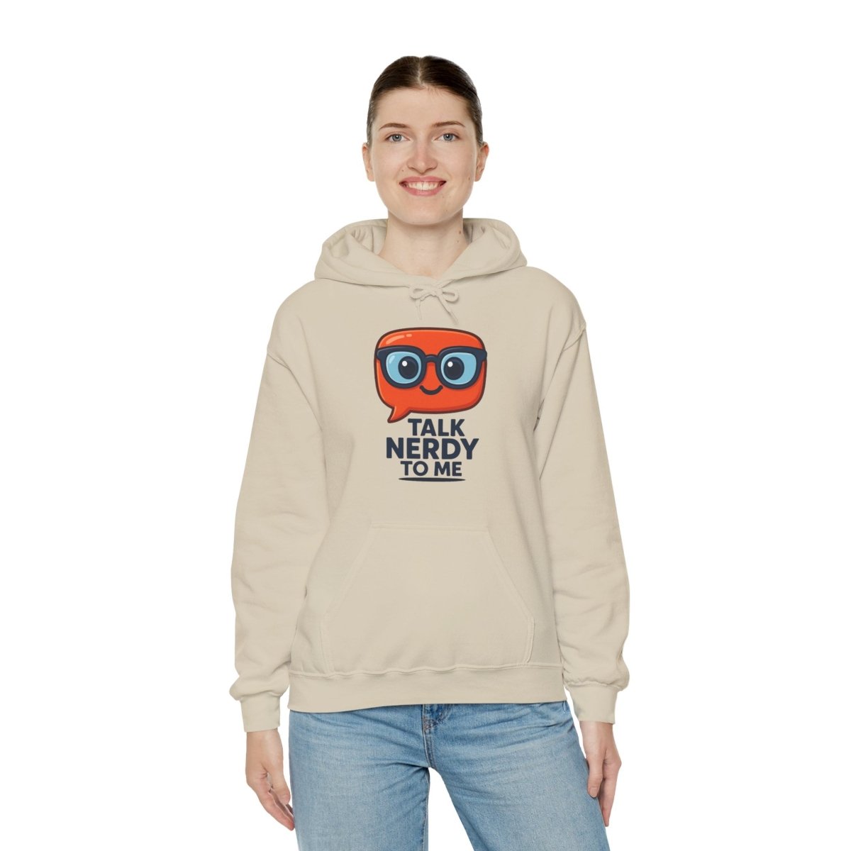 "Talk Nerdy To Me" Funny Hoodie for Geeky Friends, Gift for Gamers, Trendy Sweatshirt, Hoodie for Nerds - AI Tee Hero