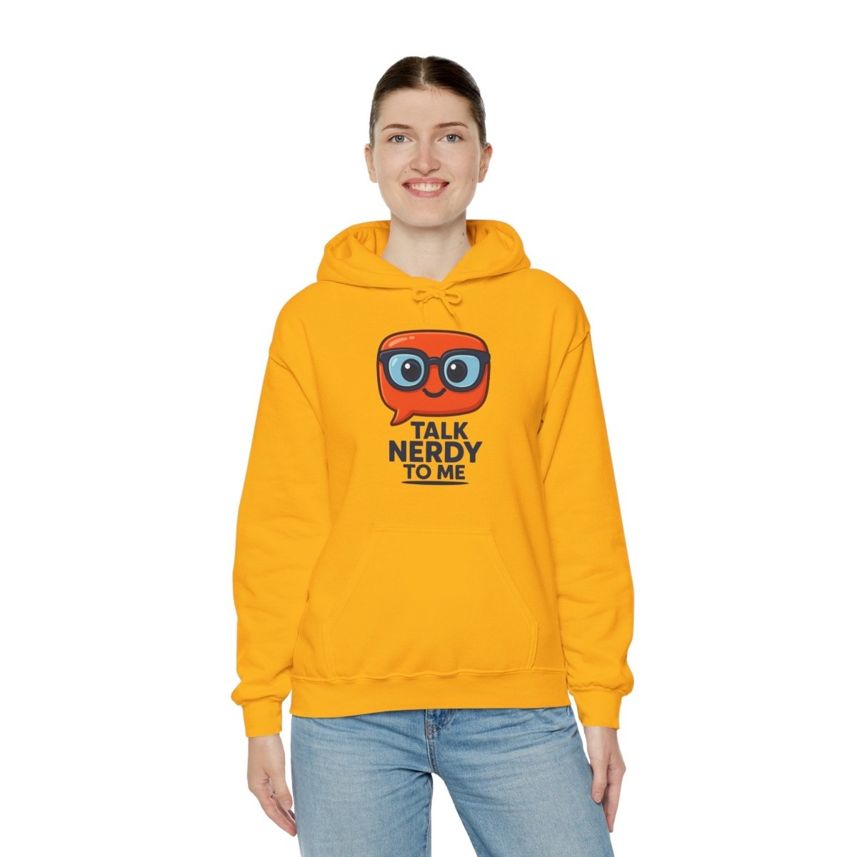 "Talk Nerdy To Me" Funny Hoodie for Geeky Friends, Gift for Gamers, Trendy Sweatshirt, Hoodie for Nerds - AI Tee Hero