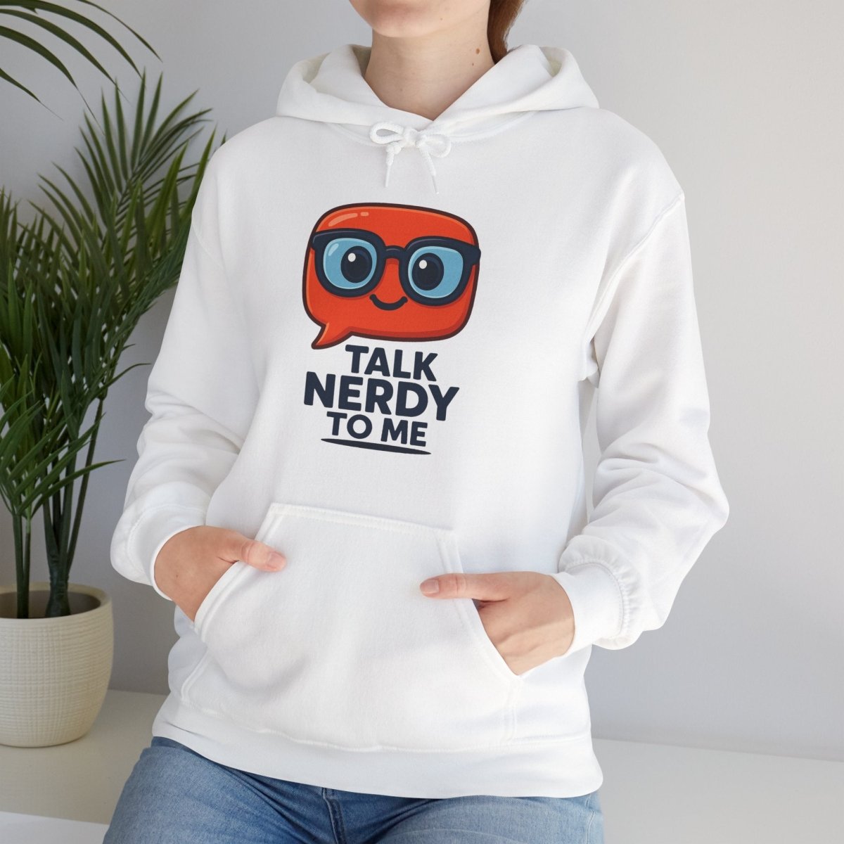 "Talk Nerdy To Me" Funny Hoodie for Geeky Friends, Gift for Gamers, Trendy Sweatshirt, Hoodie for Nerds - AI Tee Hero