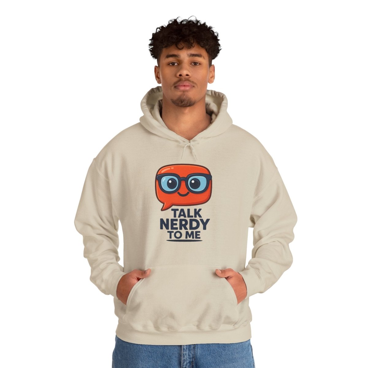 "Talk Nerdy To Me" Funny Hoodie for Geeky Friends, Gift for Gamers, Trendy Sweatshirt, Hoodie for Nerds - AI Tee Hero