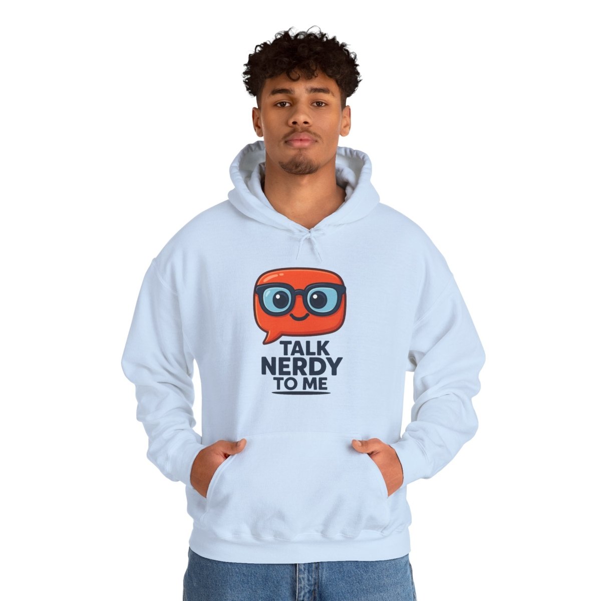"Talk Nerdy To Me" Funny Hoodie for Geeky Friends, Gift for Gamers, Trendy Sweatshirt, Hoodie for Nerds - AI Tee Hero