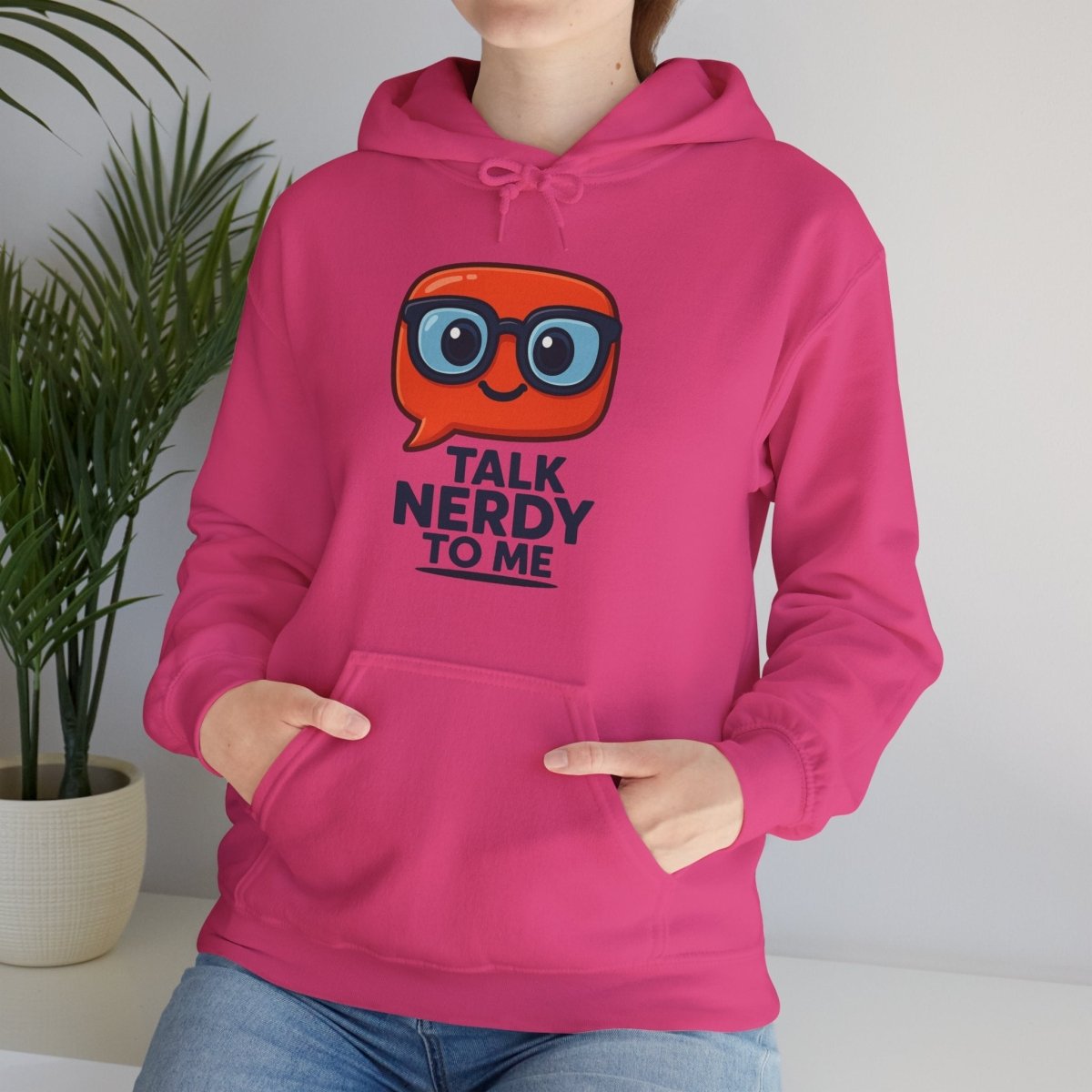 "Talk Nerdy To Me" Funny Hoodie for Geeky Friends, Gift for Gamers, Trendy Sweatshirt, Hoodie for Nerds - AI Tee Hero