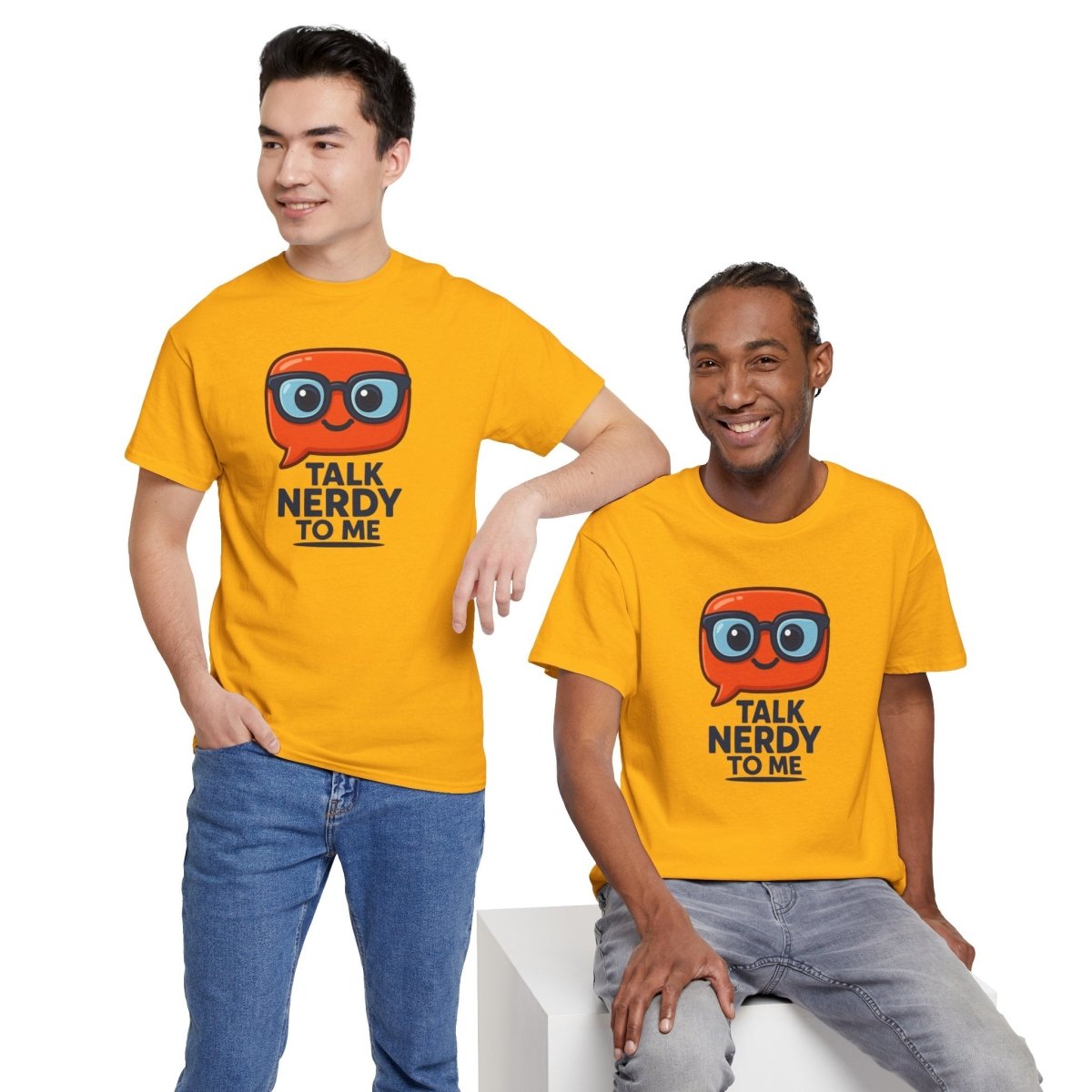 "Talk Nerdy to Me" Geeky Humor T-Shirt, Fun Cotton Tee, Nerdy Gift, Unisex Graphic Tee, Casual Everyday Wear - AI Tee Hero