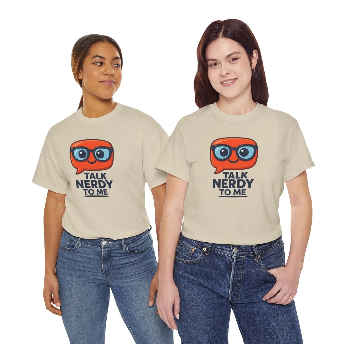 "Talk Nerdy to Me" Geeky Humor T-Shirt, Fun Cotton Tee, Nerdy Gift, Unisex Graphic Tee, Casual Everyday Wear - AI Tee Hero