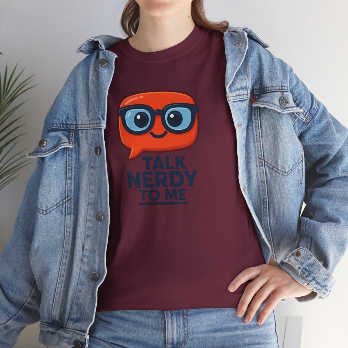 "Talk Nerdy to Me" Geeky Humor T-Shirt, Fun Cotton Tee, Nerdy Gift, Unisex Graphic Tee, Casual Everyday Wear - AI Tee Hero
