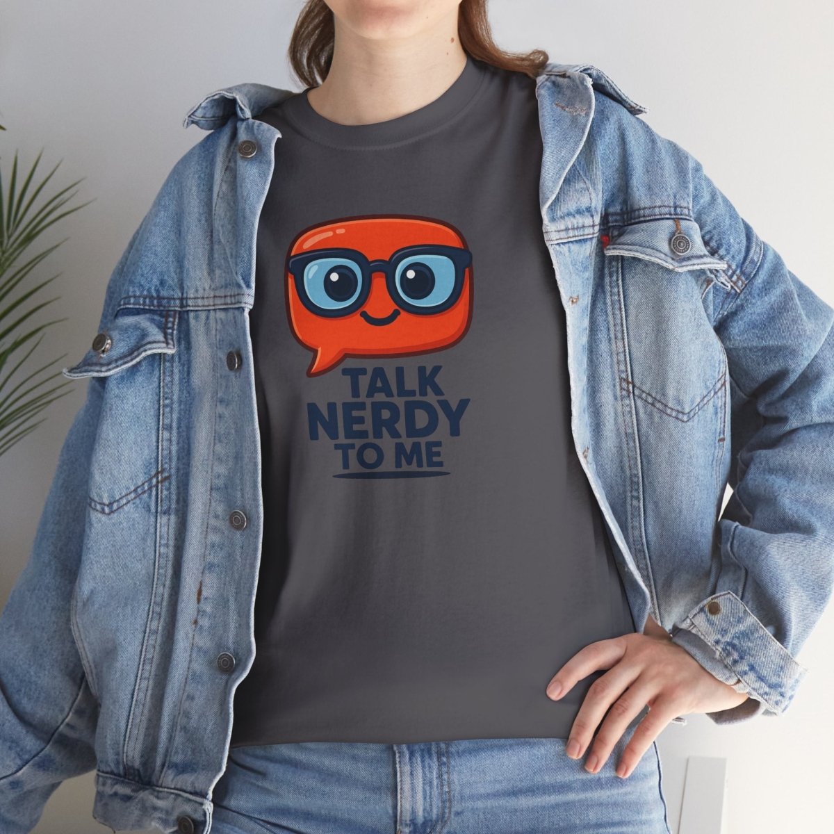 "Talk Nerdy to Me" Geeky Humor T-Shirt, Fun Cotton Tee, Nerdy Gift, Unisex Graphic Tee, Casual Everyday Wear - AI Tee Hero