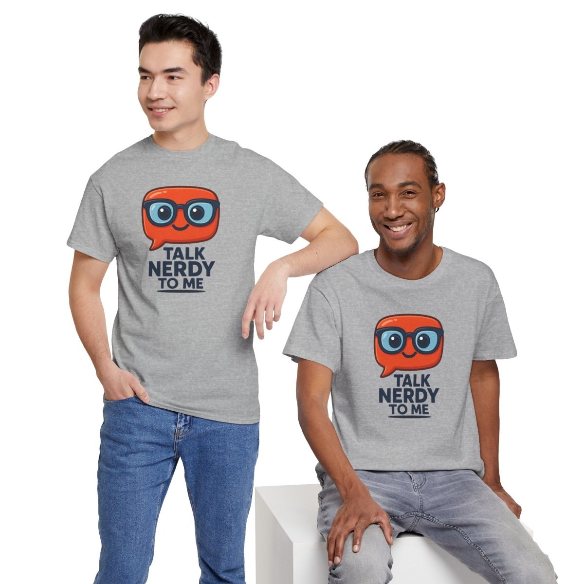 "Talk Nerdy to Me" Geeky Humor T-Shirt, Fun Cotton Tee, Nerdy Gift, Unisex Graphic Tee, Casual Everyday Wear - AI Tee Hero