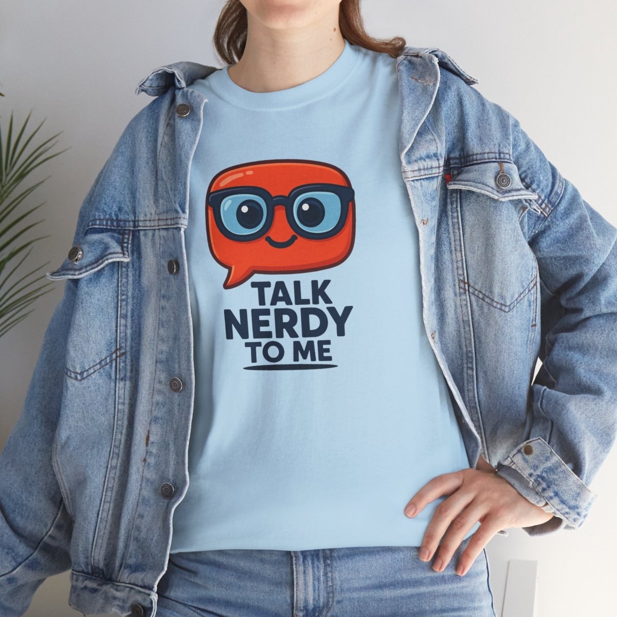 "Talk Nerdy to Me" Geeky Humor T-Shirt, Fun Cotton Tee, Nerdy Gift, Unisex Graphic Tee, Casual Everyday Wear - AI Tee Hero