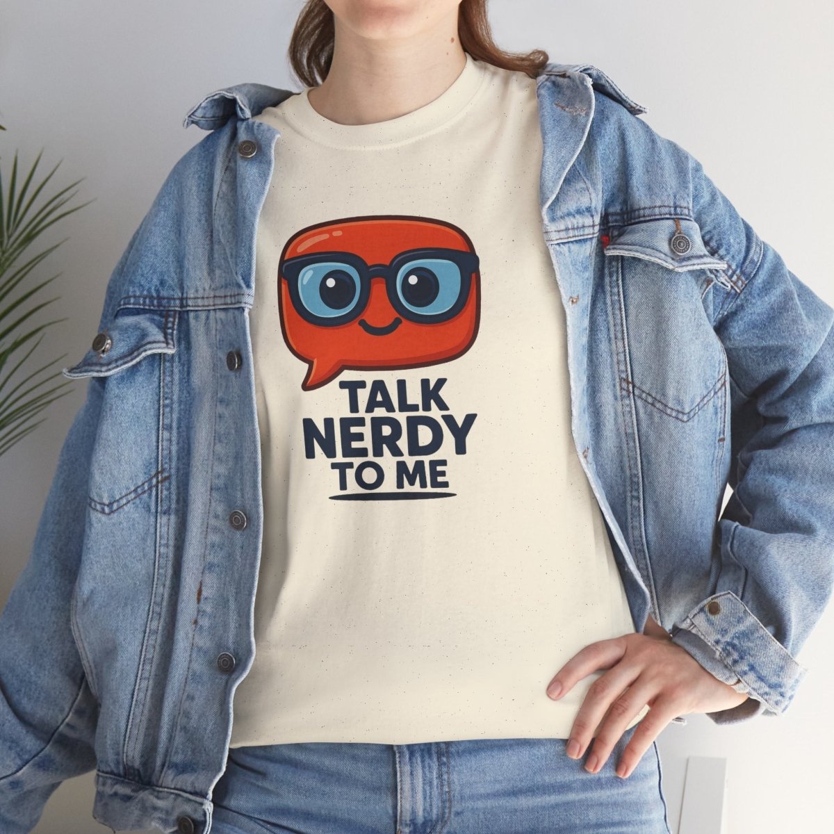 "Talk Nerdy to Me" Geeky Humor T-Shirt, Fun Cotton Tee, Nerdy Gift, Unisex Graphic Tee, Casual Everyday Wear - AI Tee Hero