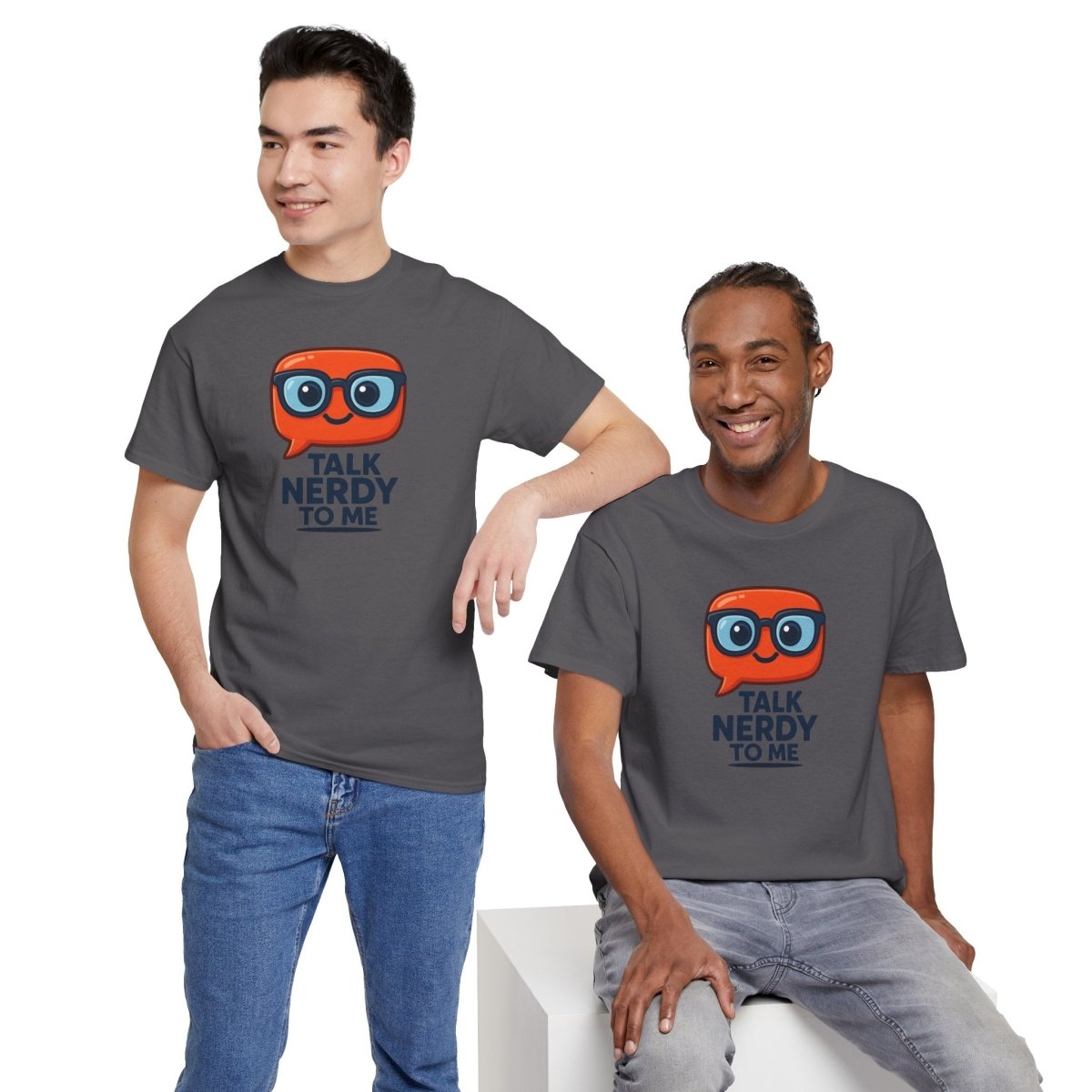 "Talk Nerdy to Me" Geeky Humor T-Shirt, Fun Cotton Tee, Nerdy Gift, Unisex Graphic Tee, Casual Everyday Wear - AI Tee Hero