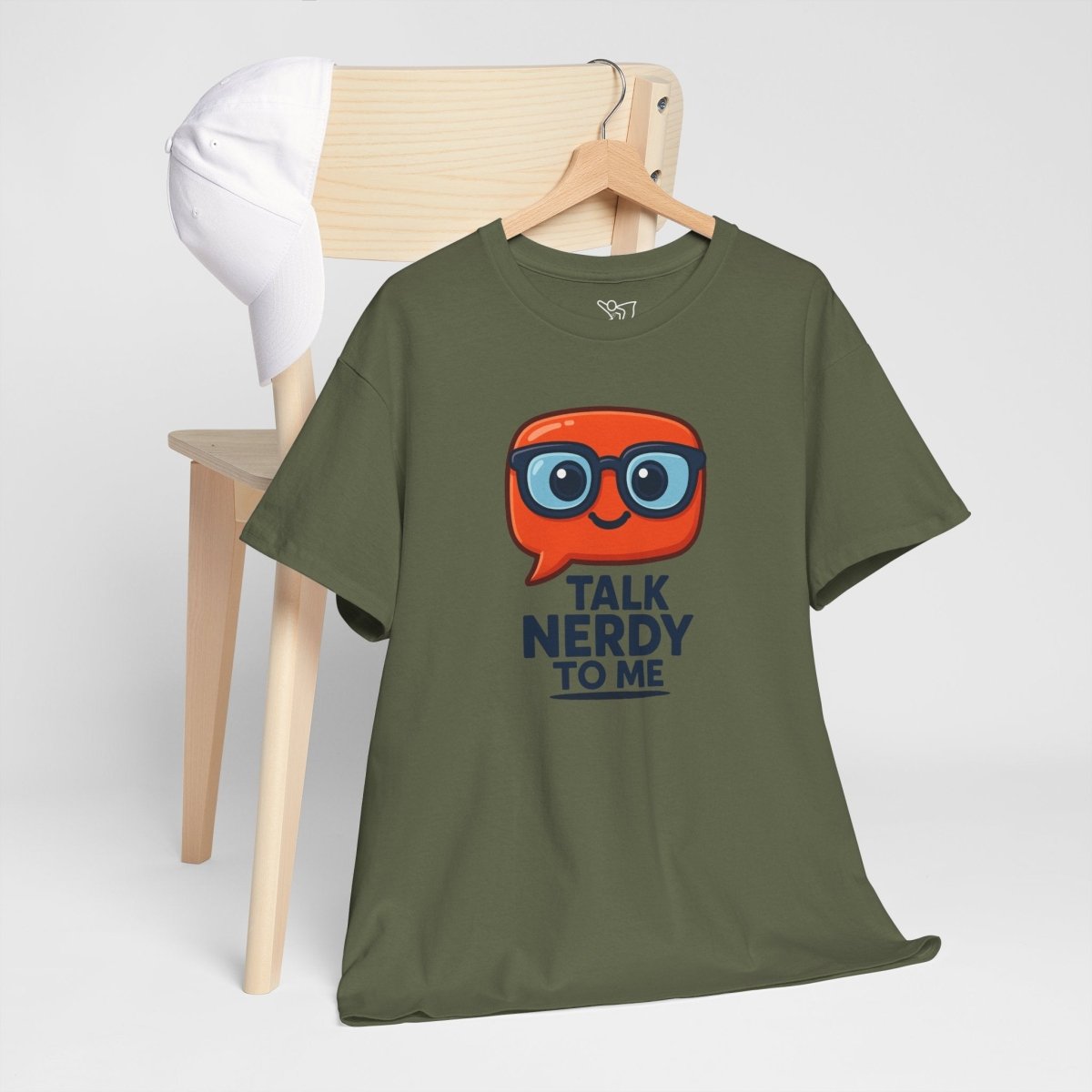 "Talk Nerdy to Me" Geeky Humor T-Shirt, Fun Cotton Tee, Nerdy Gift, Unisex Graphic Tee, Casual Everyday Wear - AI Tee Hero