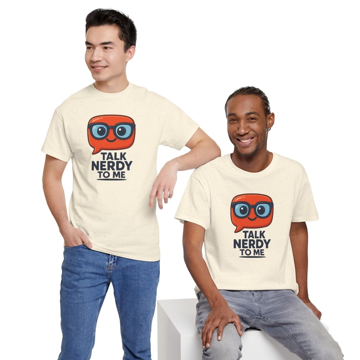 "Talk Nerdy to Me" Geeky Humor T-Shirt, Fun Cotton Tee, Nerdy Gift, Unisex Graphic Tee, Casual Everyday Wear - AI Tee Hero