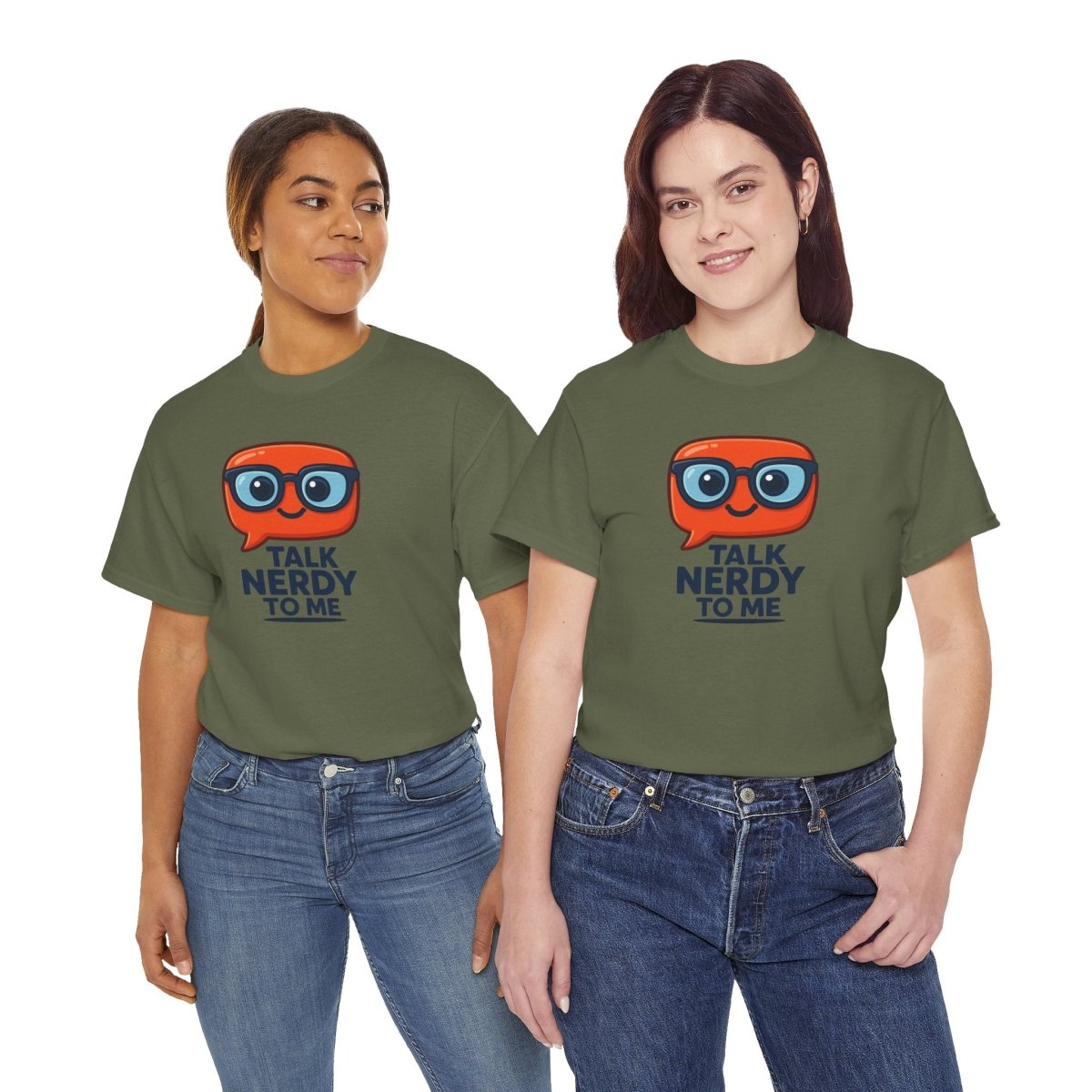 "Talk Nerdy to Me" Geeky Humor T-Shirt, Fun Cotton Tee, Nerdy Gift, Unisex Graphic Tee, Casual Everyday Wear - AI Tee Hero