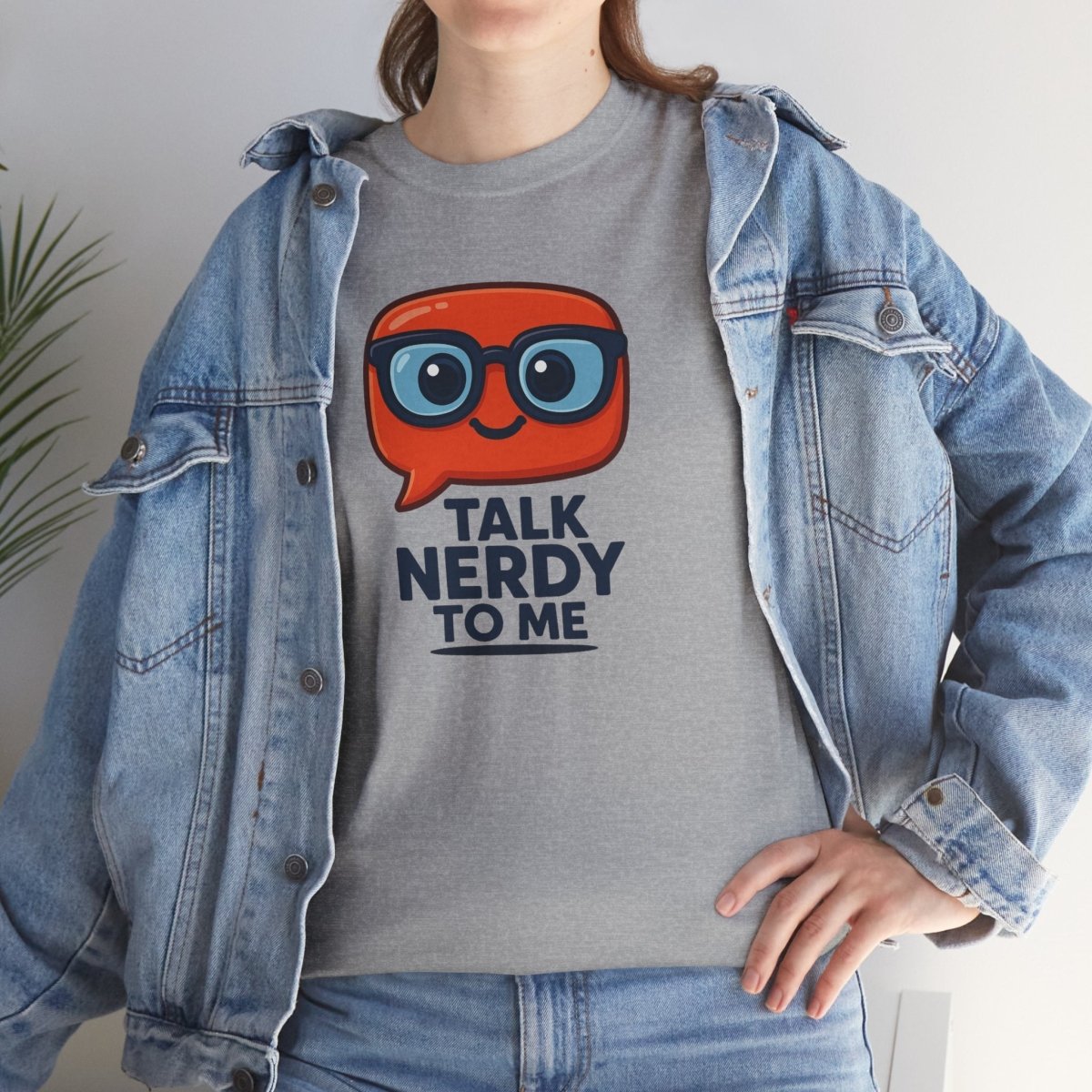 "Talk Nerdy to Me" Geeky Humor T-Shirt, Fun Cotton Tee, Nerdy Gift, Unisex Graphic Tee, Casual Everyday Wear - AI Tee Hero