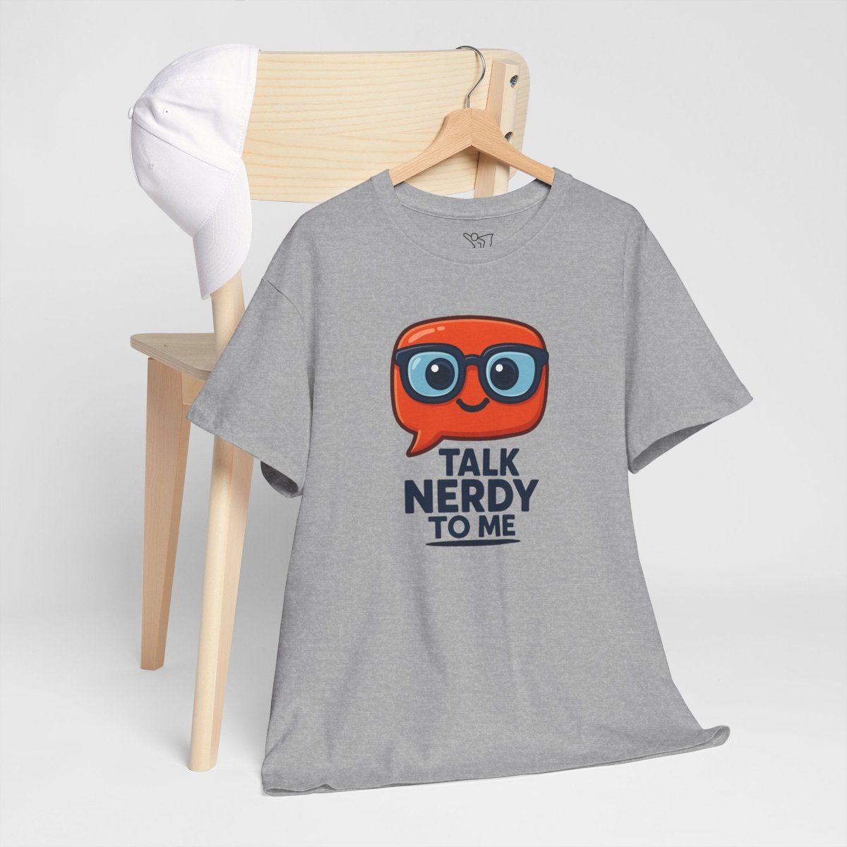 "Talk Nerdy to Me" Geeky Humor T-Shirt, Fun Cotton Tee, Nerdy Gift, Unisex Graphic Tee, Casual Everyday Wear - AI Tee Hero