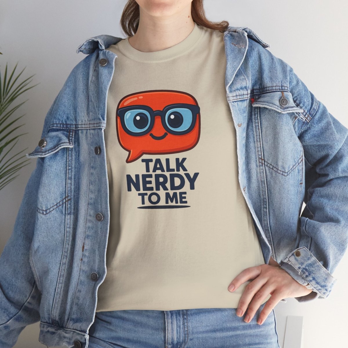 "Talk Nerdy to Me" Geeky Humor T-Shirt, Fun Cotton Tee, Nerdy Gift, Unisex Graphic Tee, Casual Everyday Wear - AI Tee Hero