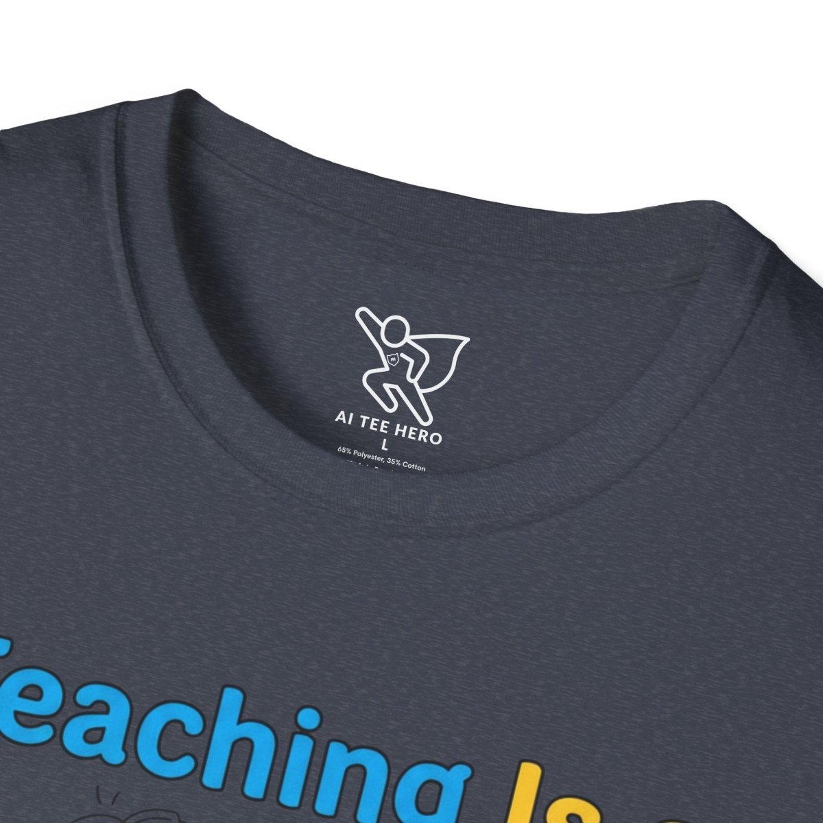 "Teaching Is a Work of Heart" CW - 1 Unisex Teacher Gift, Softstyle Tee, Appreciation Day Apparel, Back to School Clothing - AI Tee Hero
