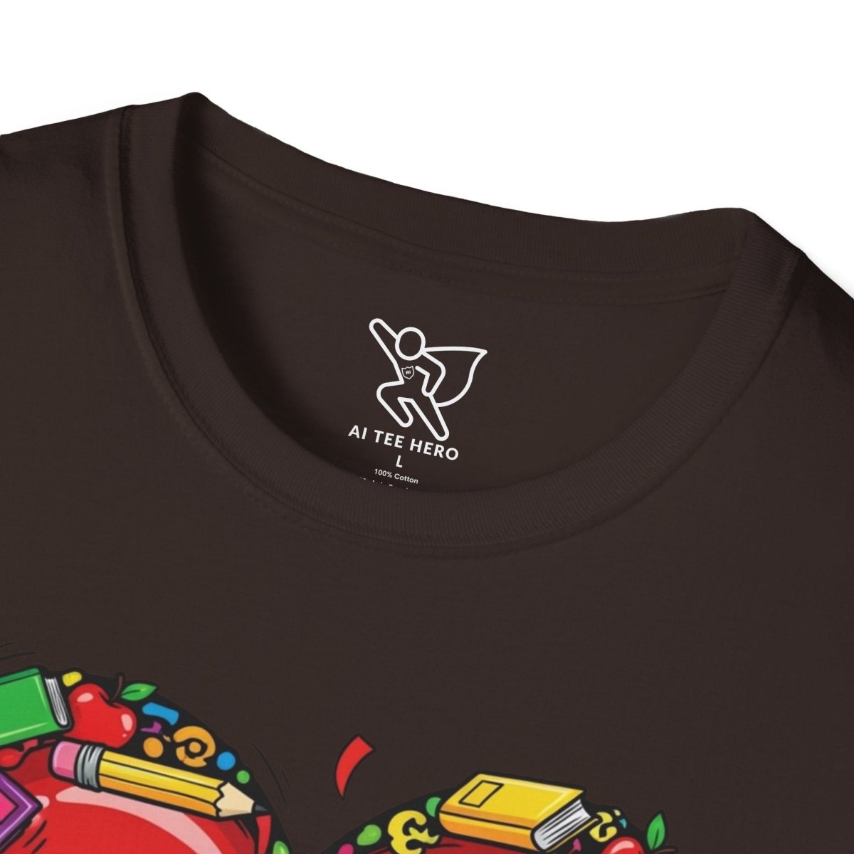 "Teaching Is a Work of Heart" CW - 2 Unisex Teacher Gift, Softstyle Tee, Appreciation Day Apparel, Back to School Clothing - AI Tee Hero