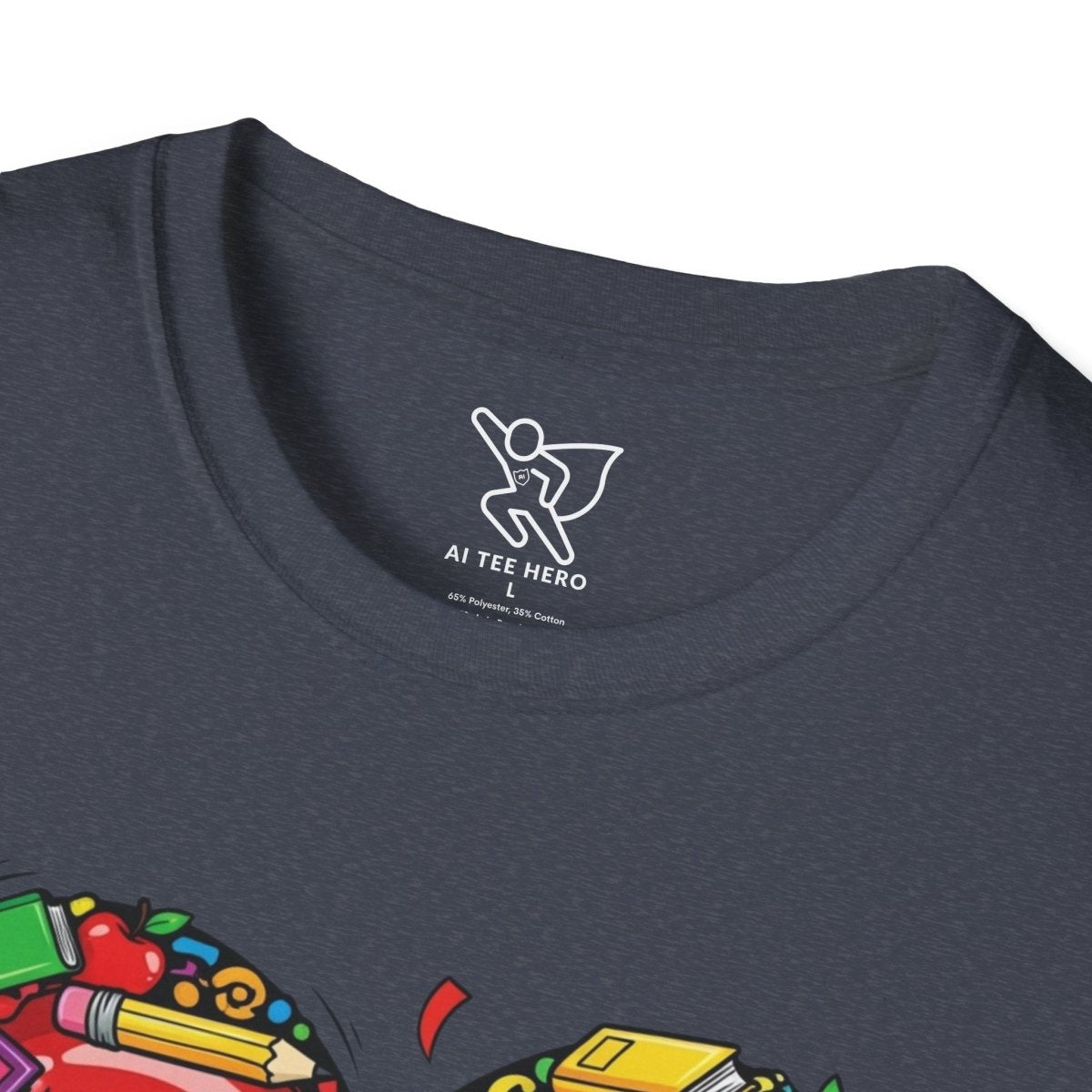 "Teaching Is a Work of Heart" CW - 2 Unisex Teacher Gift, Softstyle Tee, Appreciation Day Apparel, Back to School Clothing - AI Tee Hero