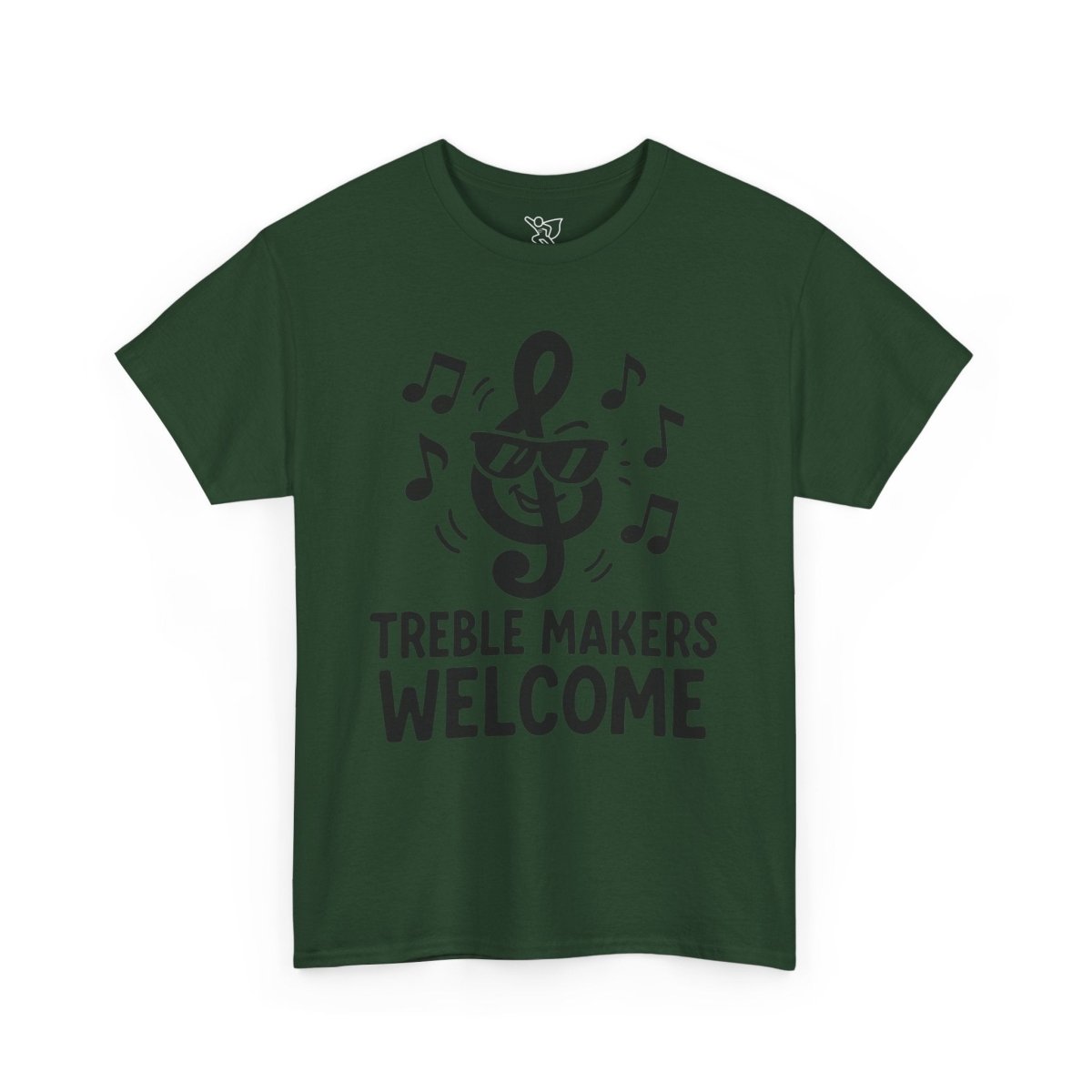 "Treble Makers Welcome" Unisex Heavy Cotton Tee, Music Lover Shirt, Gift for Musicians, Funny Quote Tee, Casual Wear, Concert Outfit - MINDSet - AI Tee Hero