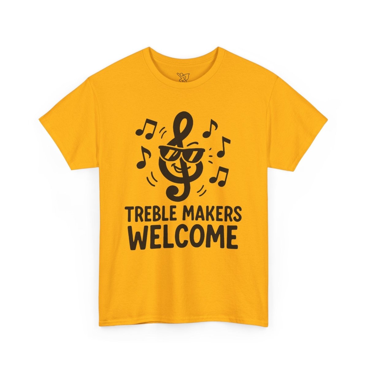 "Treble Makers Welcome" Unisex Heavy Cotton Tee, Music Lover Shirt, Gift for Musicians, Funny Quote Tee, Casual Wear, Concert Outfit - MINDSet - AI Tee Hero